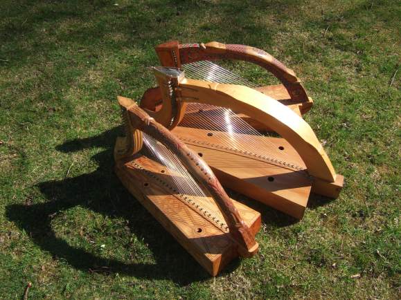 Replicas of the Queen Mary, Lamont, and Trinity harps